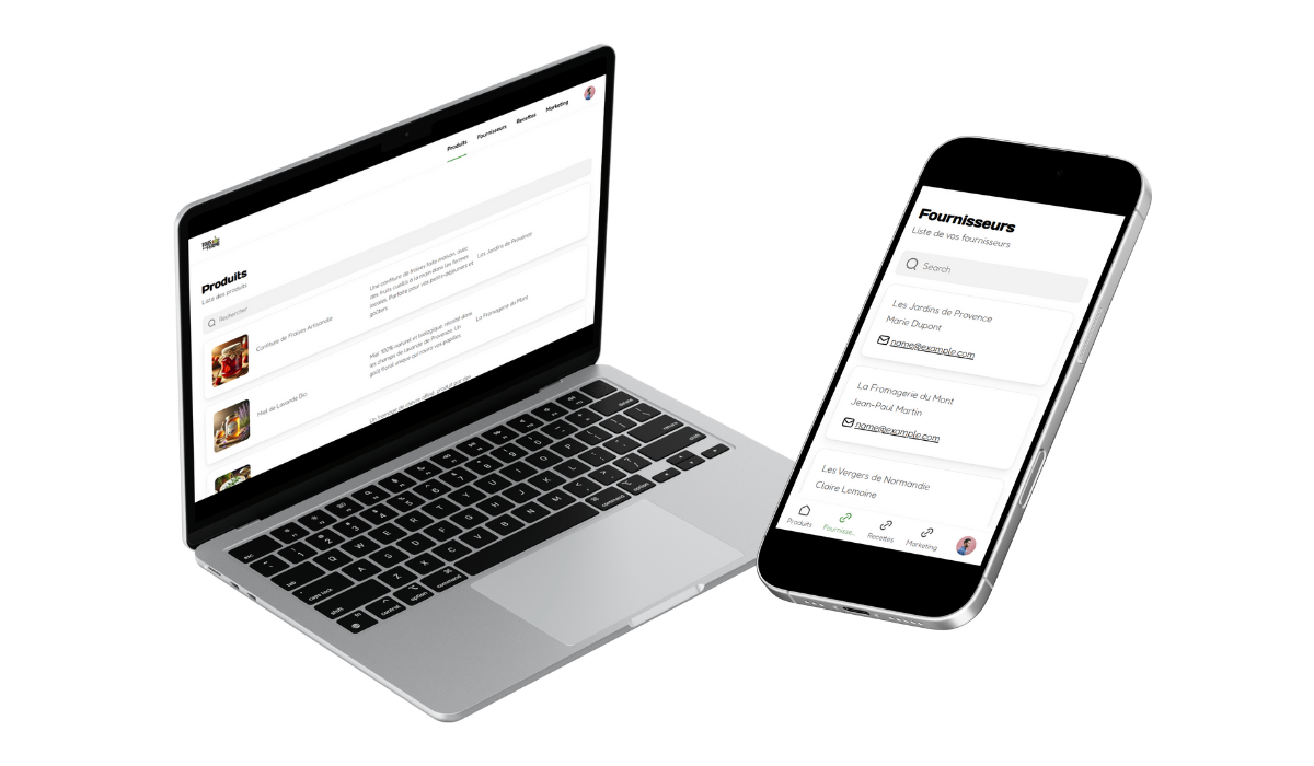 Mockups de l'application